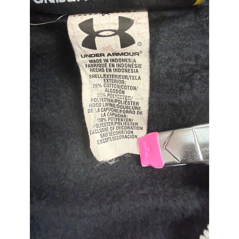 Under Armour Zip Hoodie Sweatshirt Fleece Athletic Black READ Size XL - Picture 10 of 11